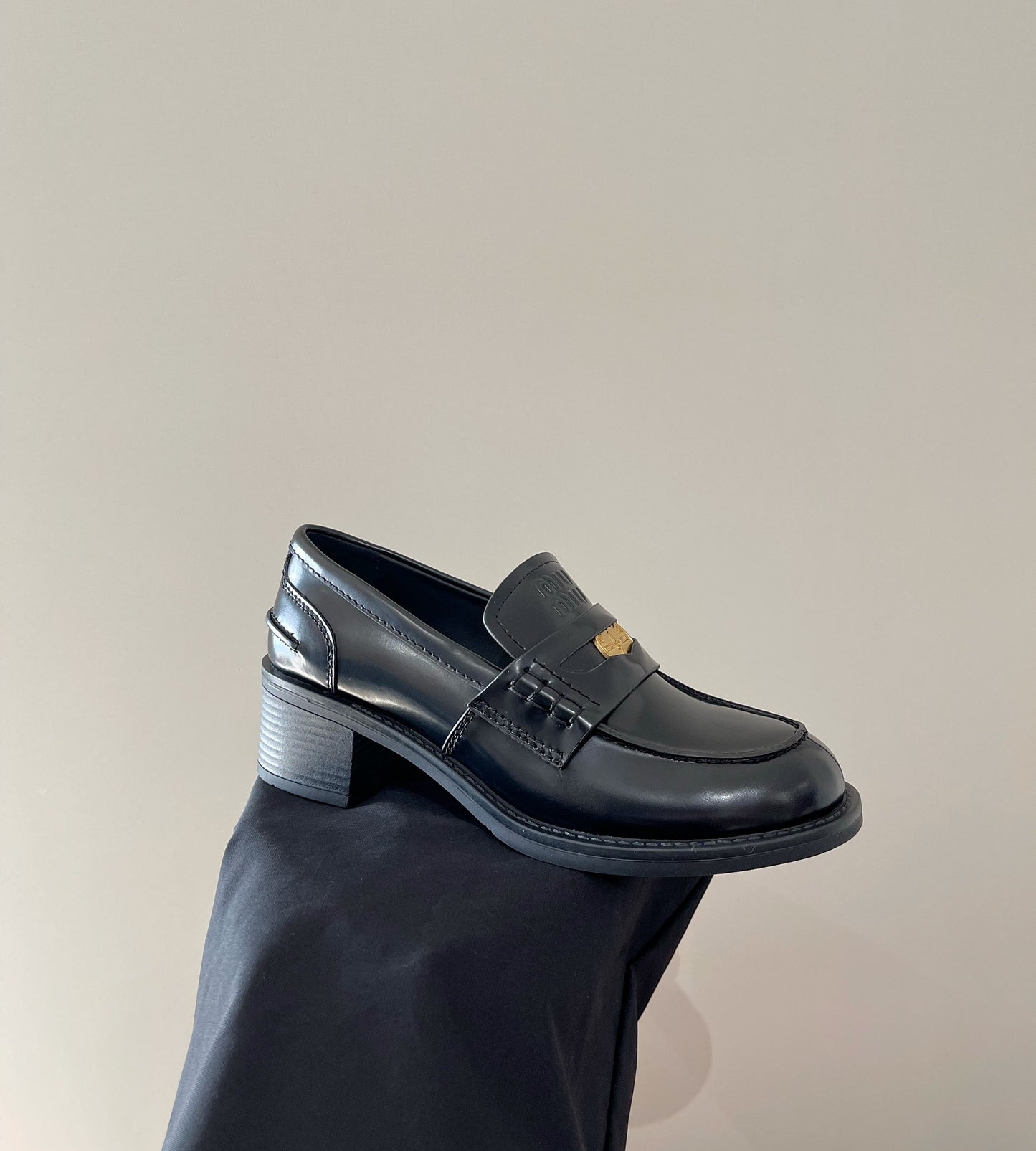 Black Heel Loafers