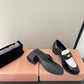 Black and White Heel Loafers