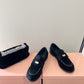 Black Chamoise Loafers