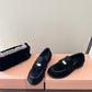 Black Chamoise Loafers