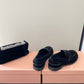 Black Chamoise Loafers