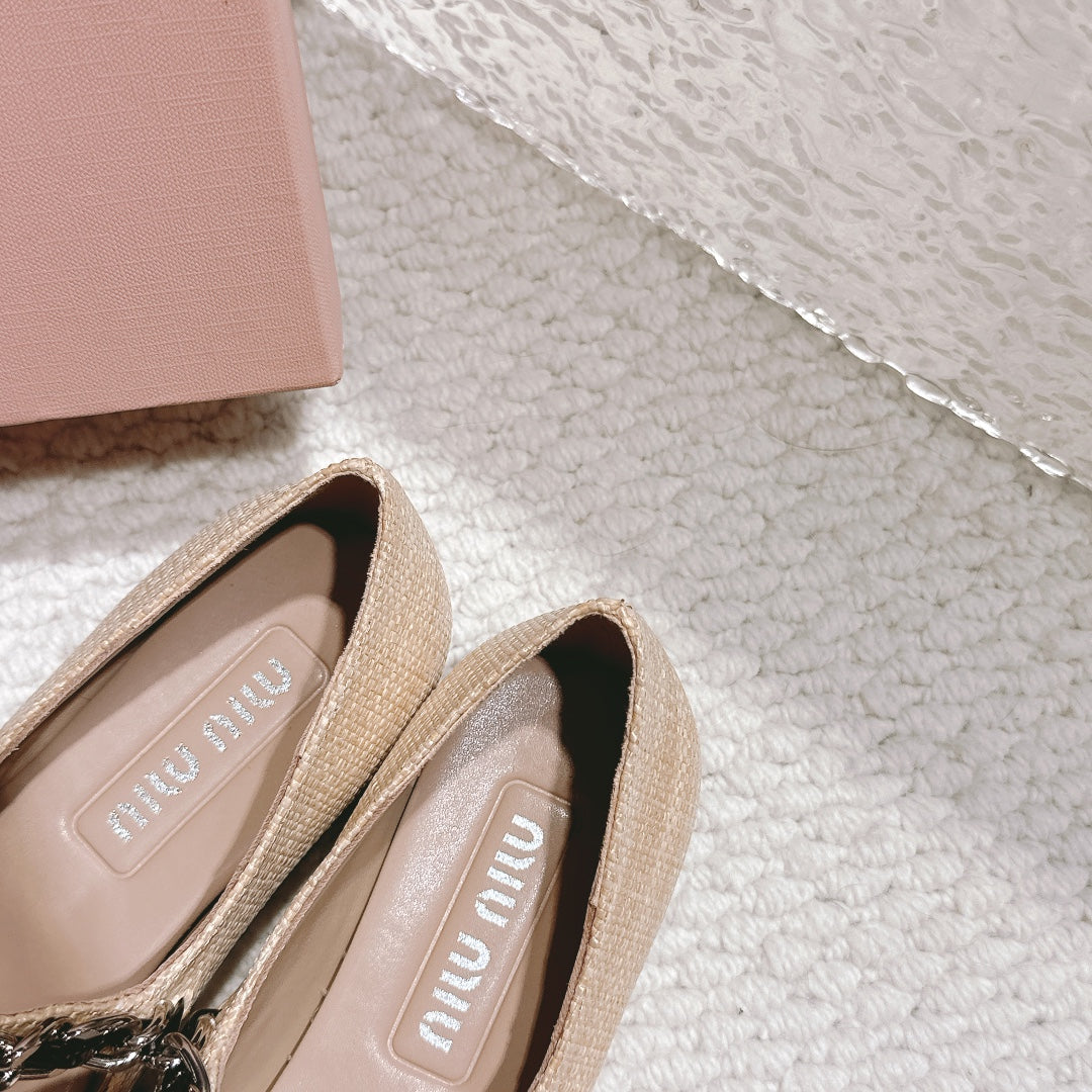 Beige and Black Ballerina