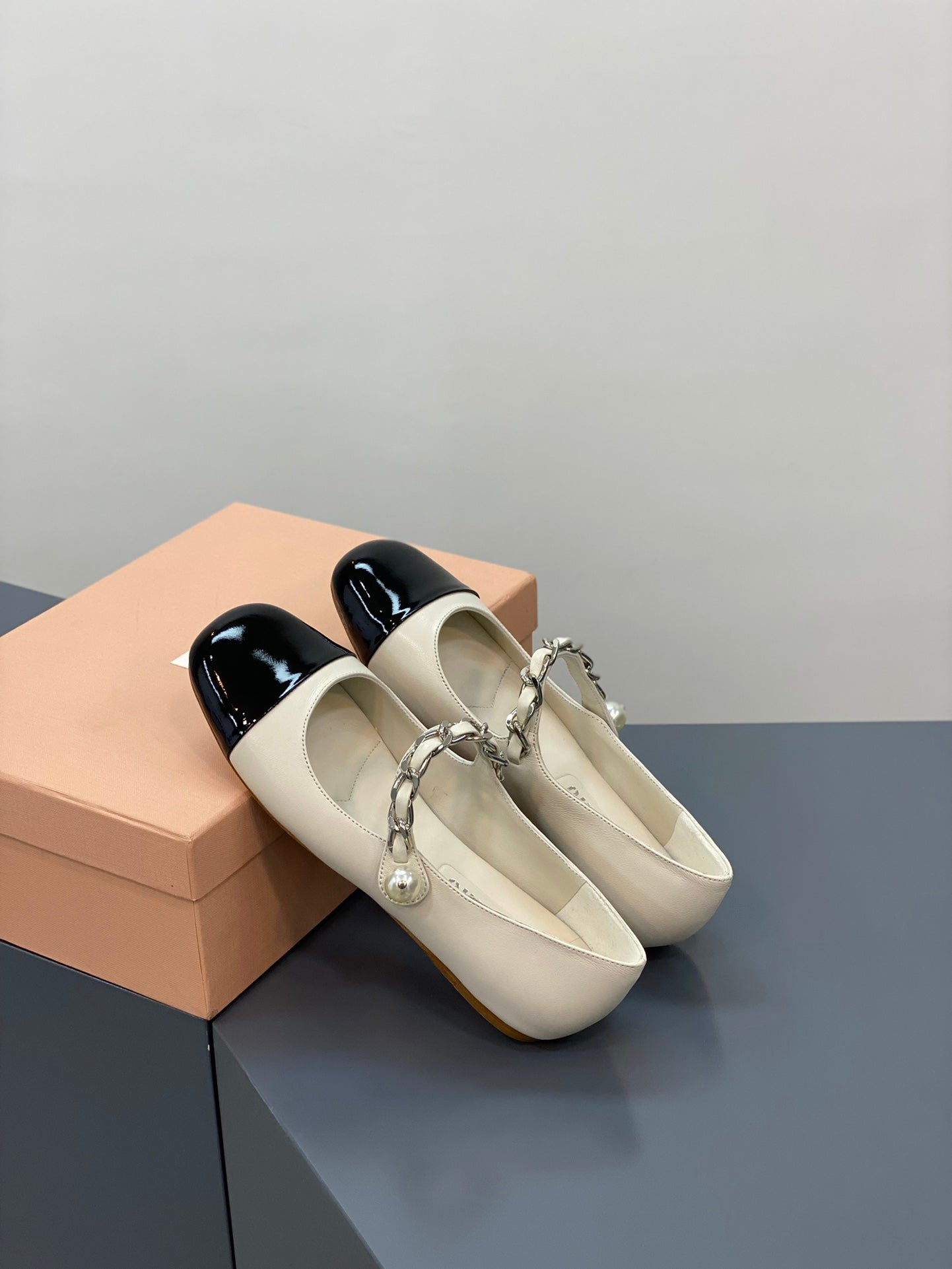 Beige and Black Ballerina