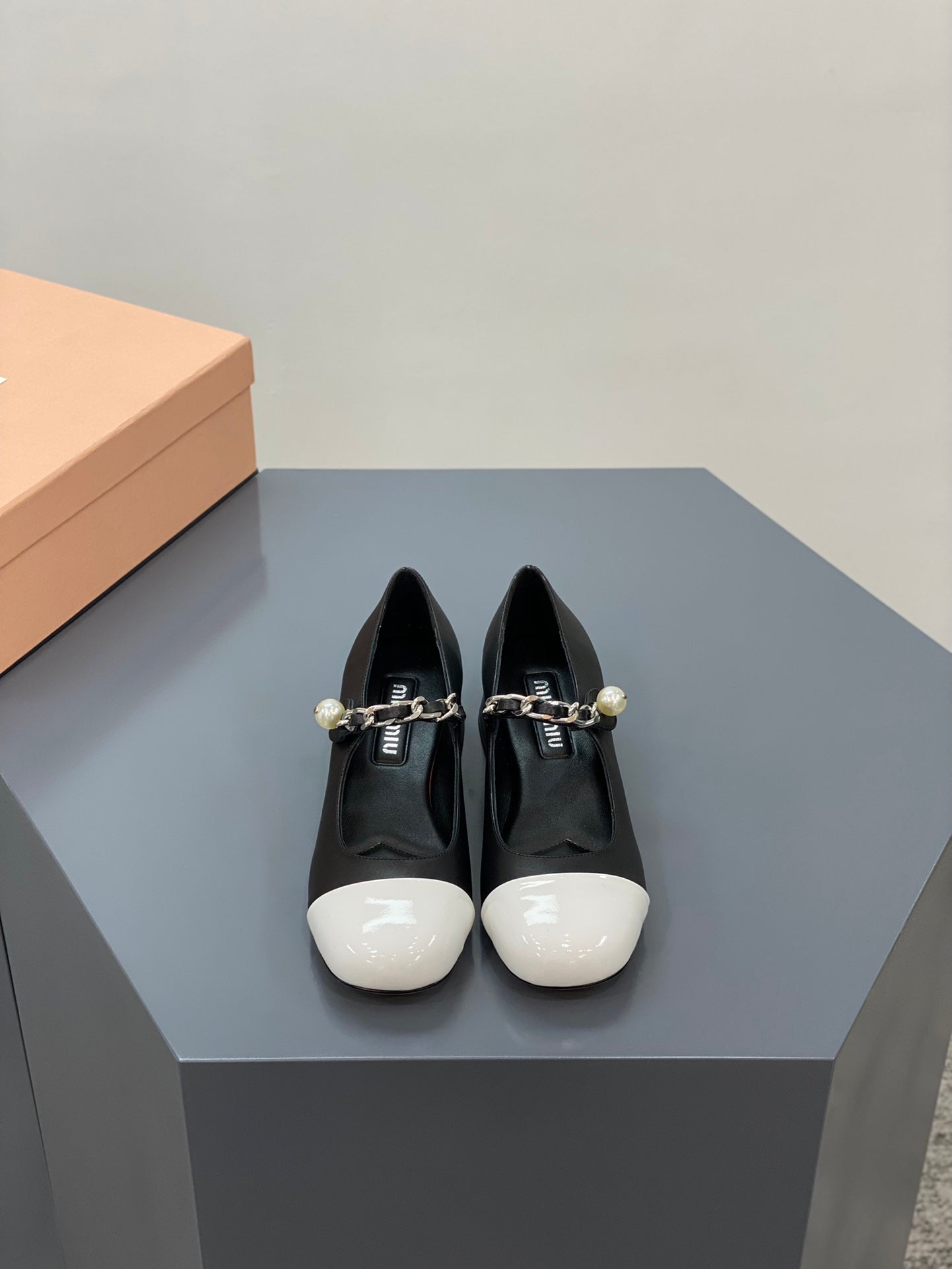 Black and white Heels