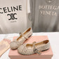 Beige Crystal Ballerina