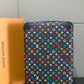 Multicolor Trolley on Black Canvas