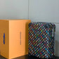 Multicolor Trolley on Black Canvas