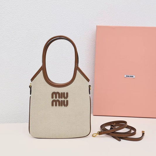 Canvas &amp; Leather Shoulder Tote