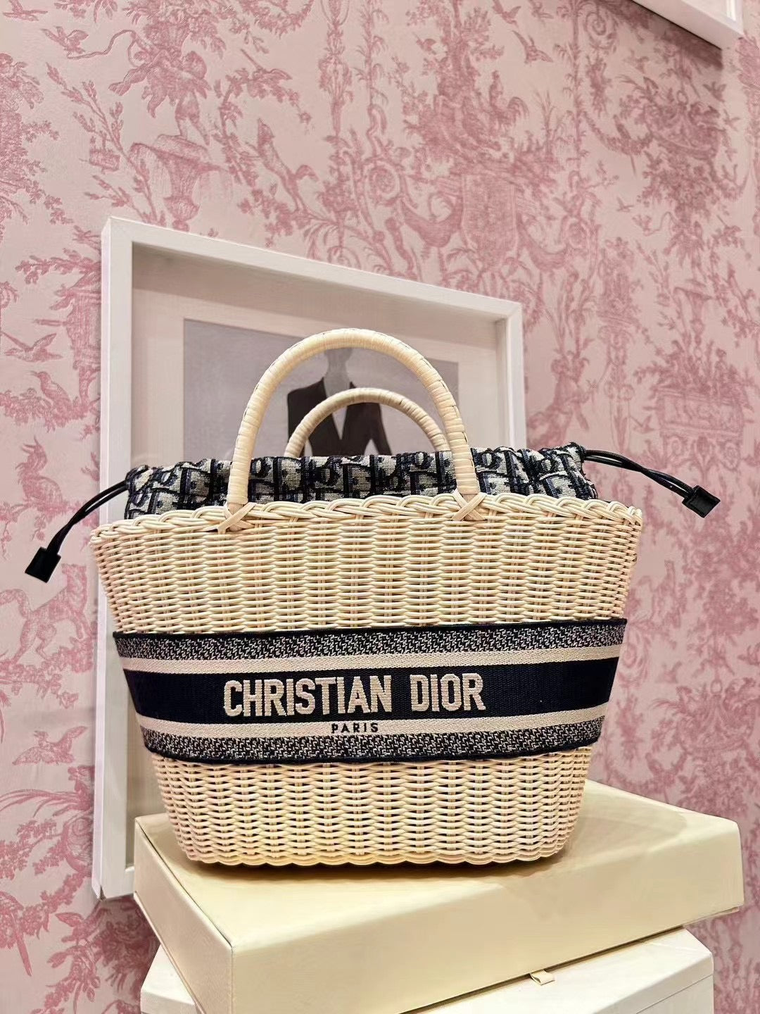 ★エレガント☆【Dior】パニエ 3way バスケットバッグ ゴールド ☆エレガント☆【Dior】パニエ 3way バスケットバッグ ゴールド