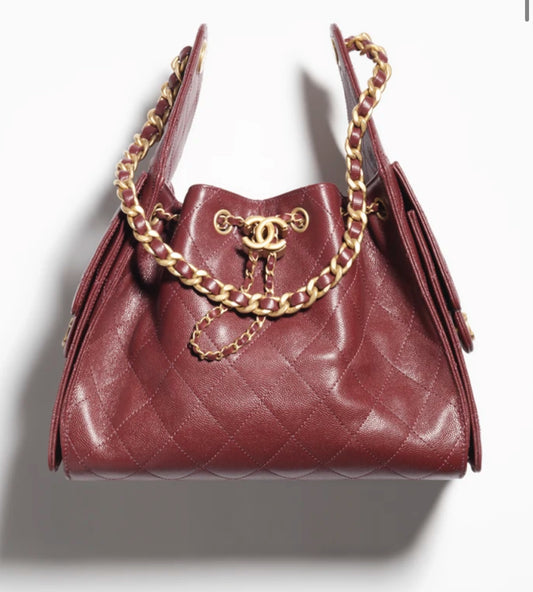 25 Grained Calfskin Gold color (Small)