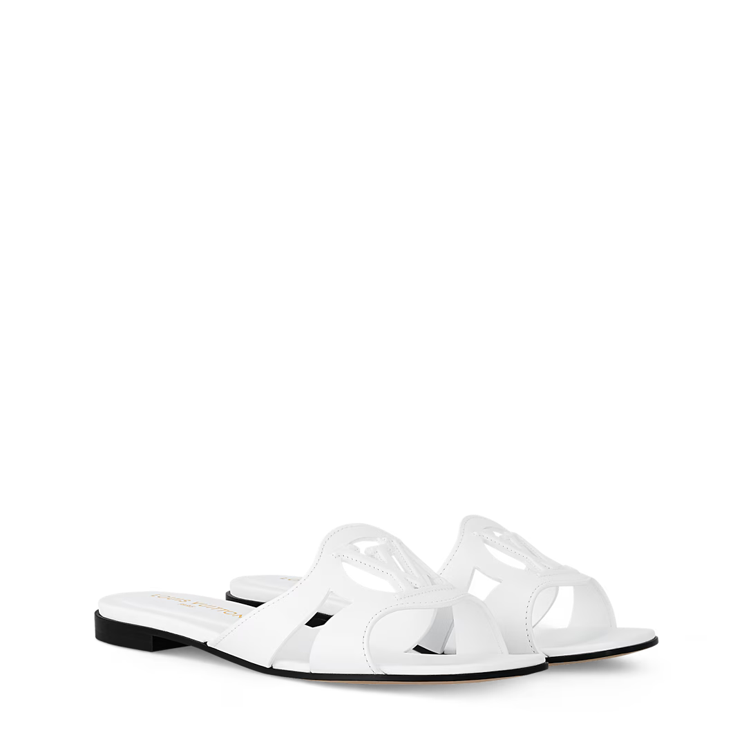 Natural - Cognac Brown LV Isola Flat Mule