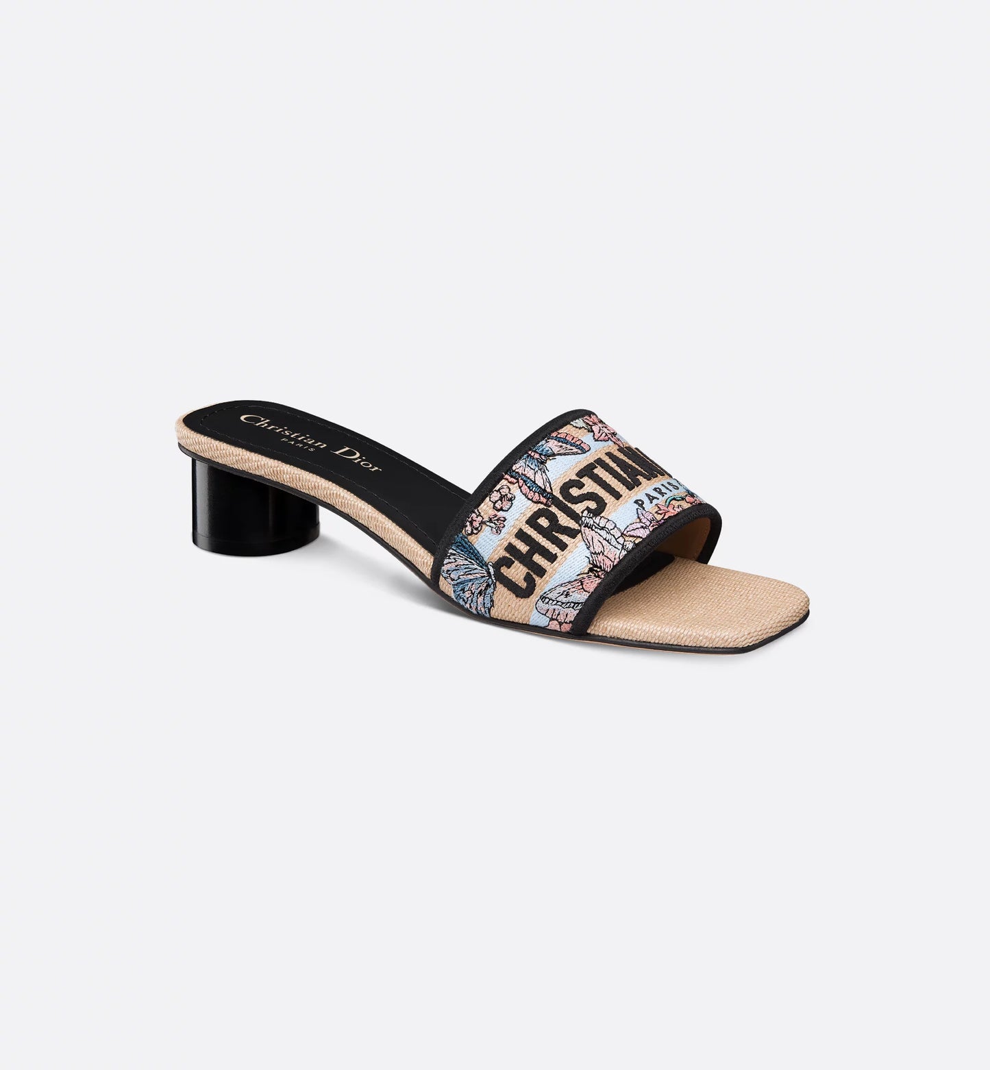 White Multicolor Dway Heeled Slide