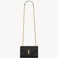 Saint Laurent Envelope Small In Quilted Grain De Poudre Embossed Leather