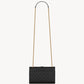 Saint Laurent Envelope Small In Quilted Grain De Poudre Embossed Leather