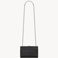Saint Laurent Envelope Small In Quilted Grain De Poudre Embossed Leather