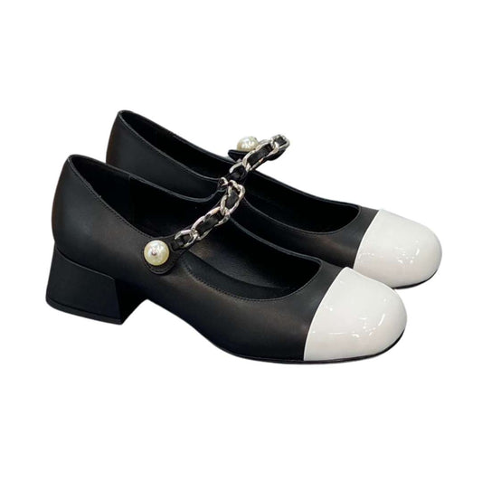 Black and white Heels