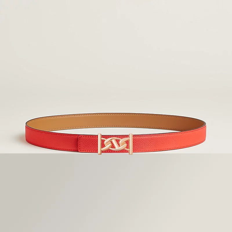 My H Belt Buckle & Hermès Sur Mer Reversible Leather Strap 24 MM