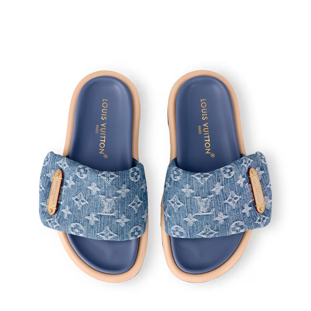 Blue - Pool Pillow Flat Comfort Mule