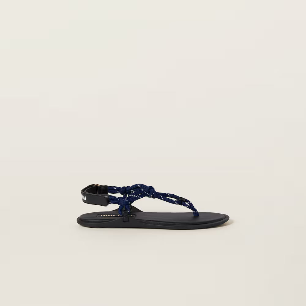 Riviere Cord and Leather Sandals