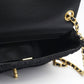 Chanel Black Square Tweed CC Flap Crossbody Bag