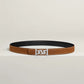 My H Belt Buckle & Hermès Sur Mer Reversible Leather Strap 24 MM