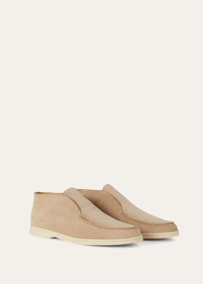 Army Gray - Chocolate LORO PIANA  Open Walk Ankle Boot