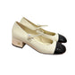 Beige and Black heels