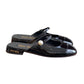 Plain black sandal