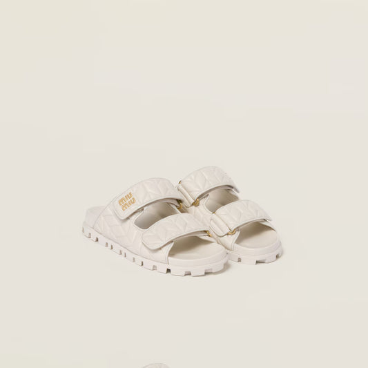 Matelassé Nappa Leather Slides
