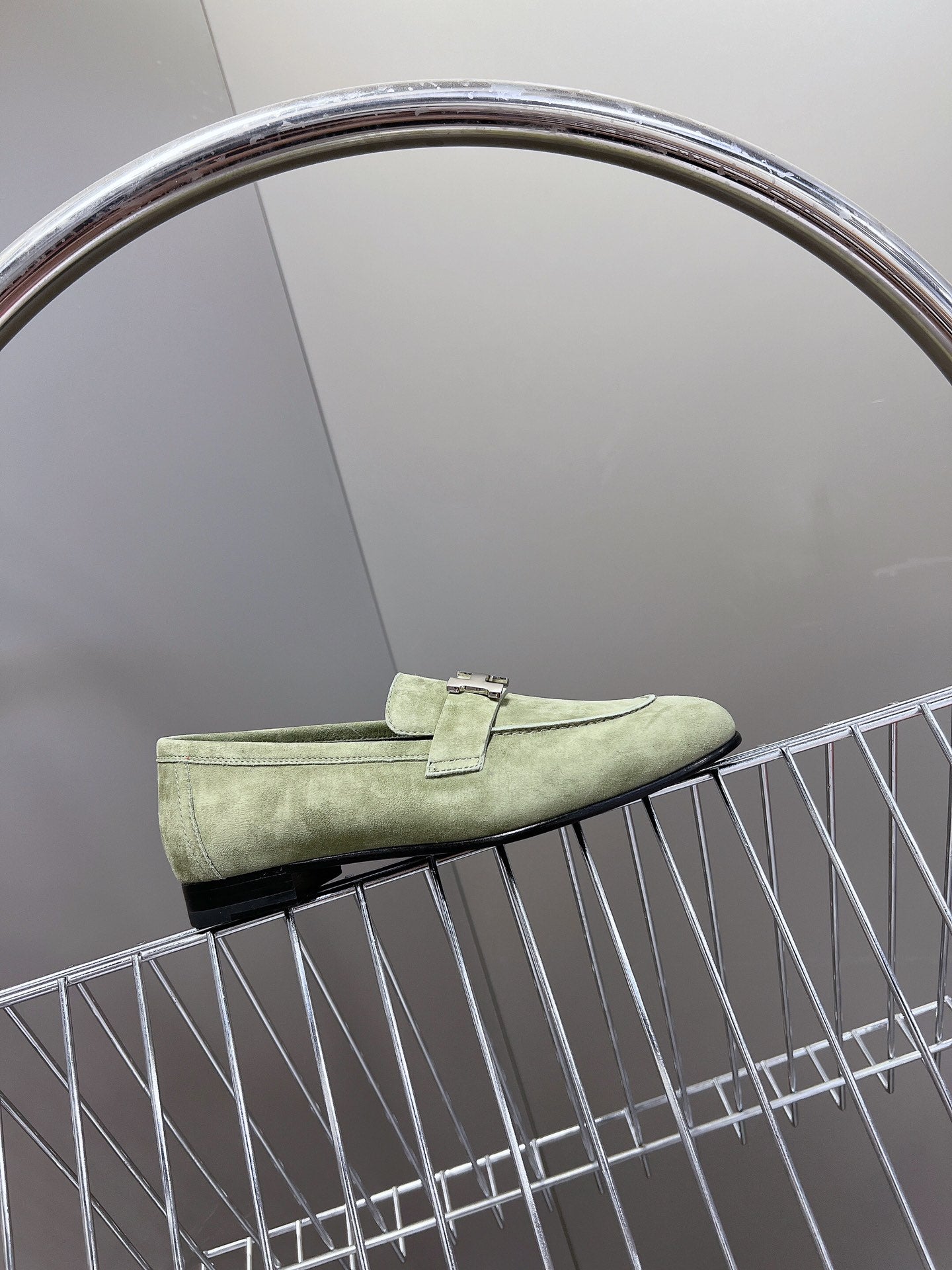 Green Suede Loafers