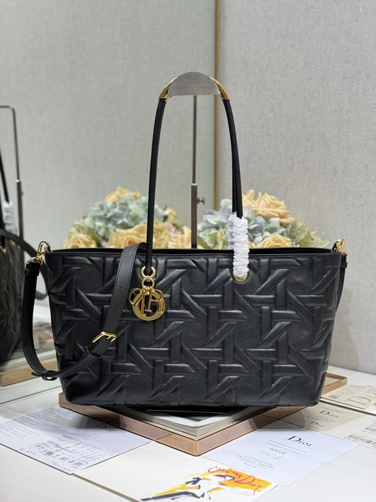 Embossed Oversized Tote with Dual Straps