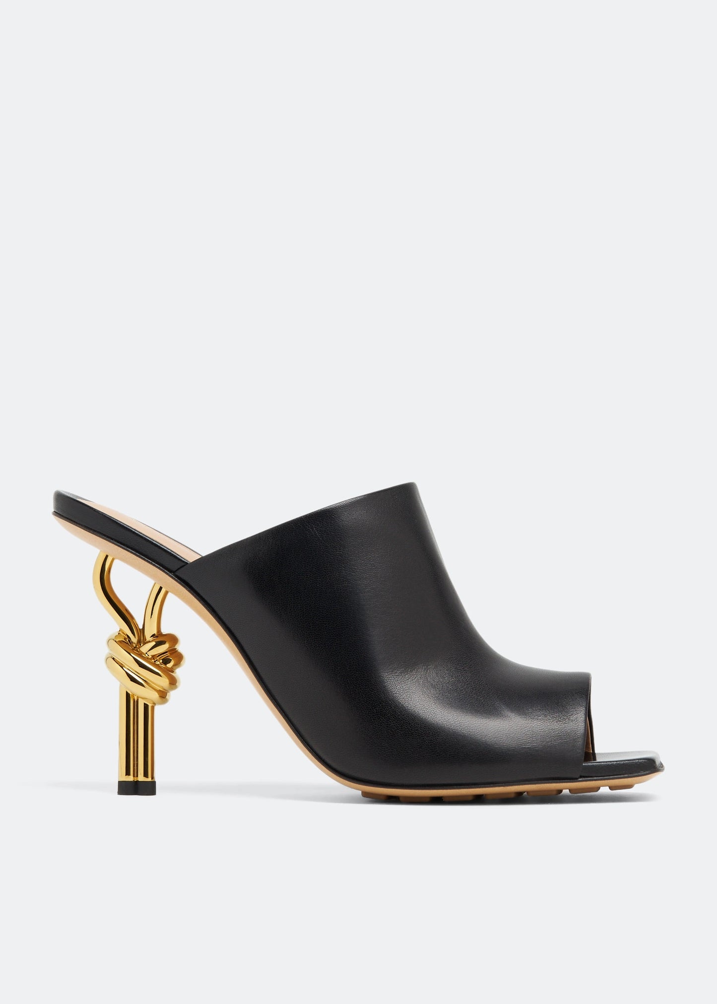 Brown - Black BOTTEGA VENETA  Knot mules