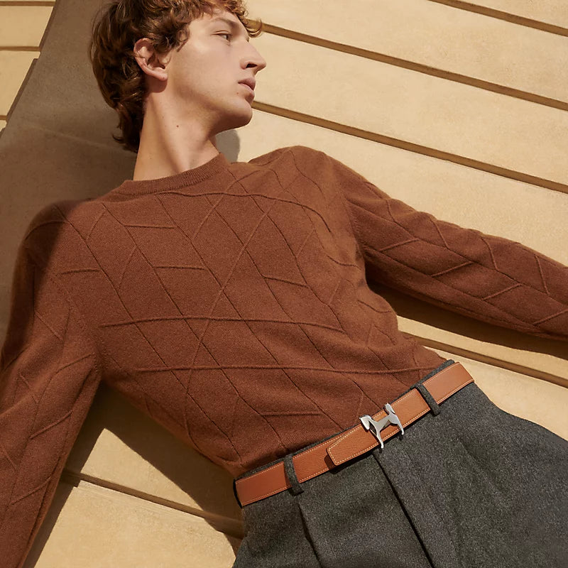 Panache Belt Buckle & Reversible Leather Strap 32 MM