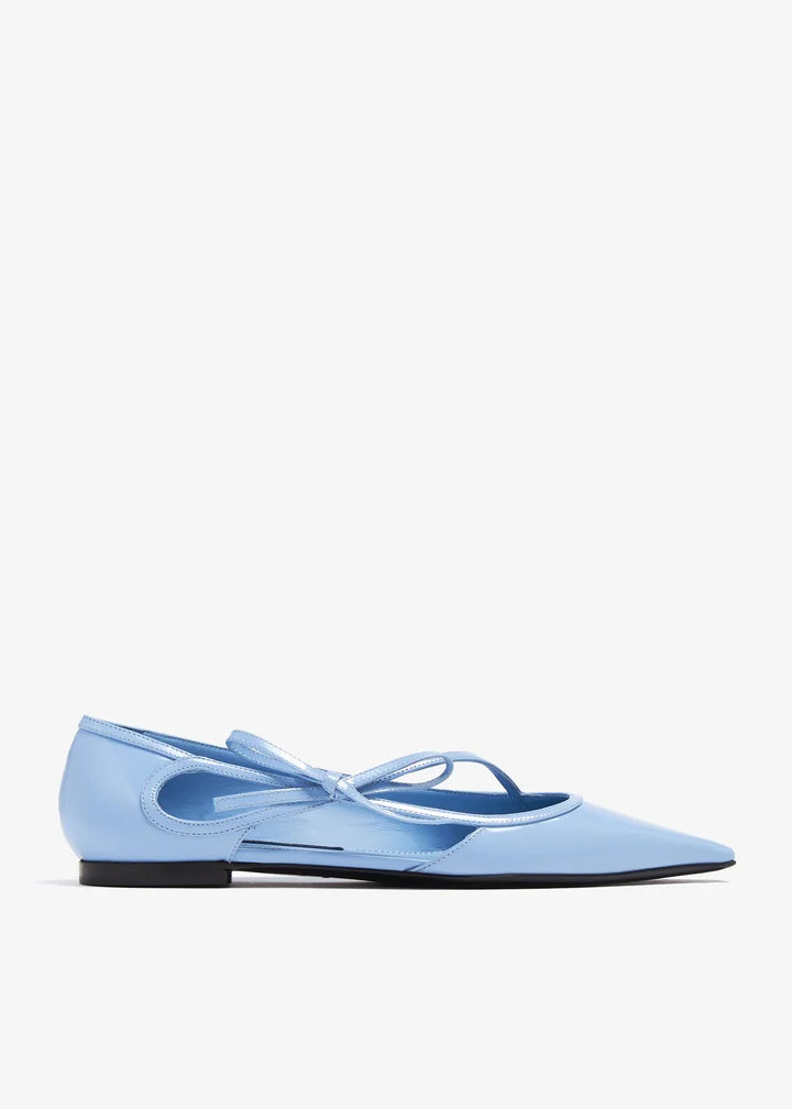 DOLCE & GABBANA Polished calfskin ballet flats
