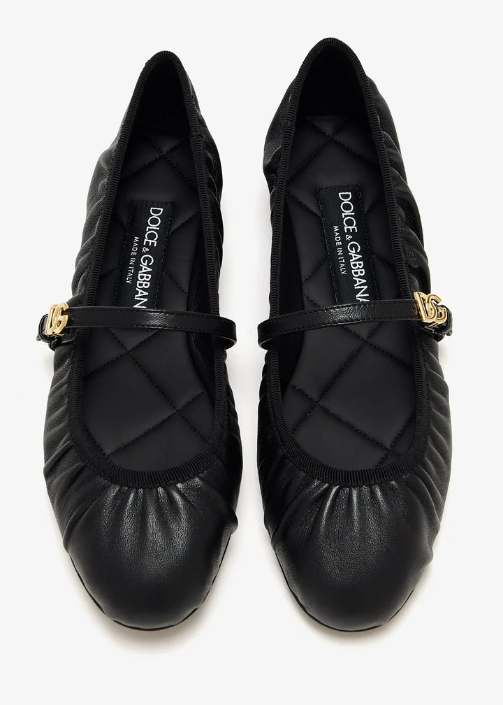 DOLCE & GABBANA Nappa Leather Ballet Flats