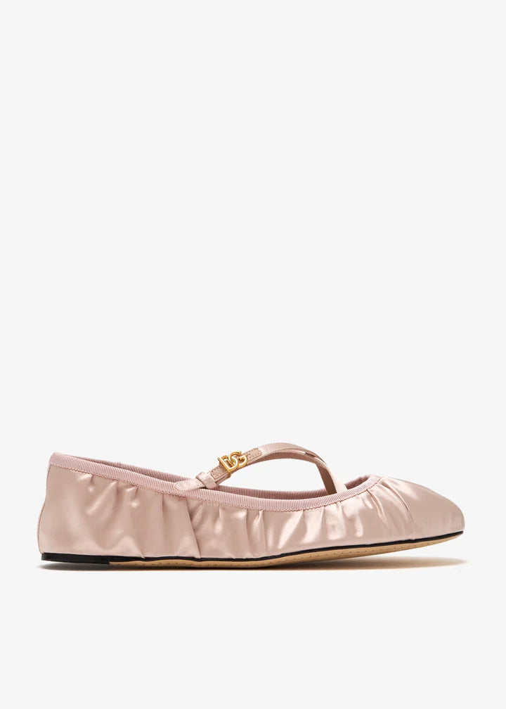 DOLCE & GABBANA Satin Ballet Flats