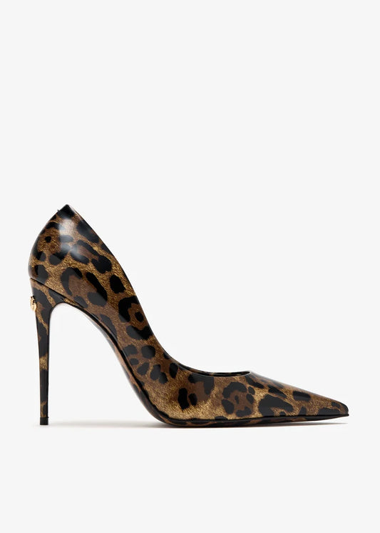 DOLCE & GABBANA Printed polished calfskin pumps