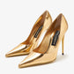DOLCE & GABBANA Mirror leather pumps