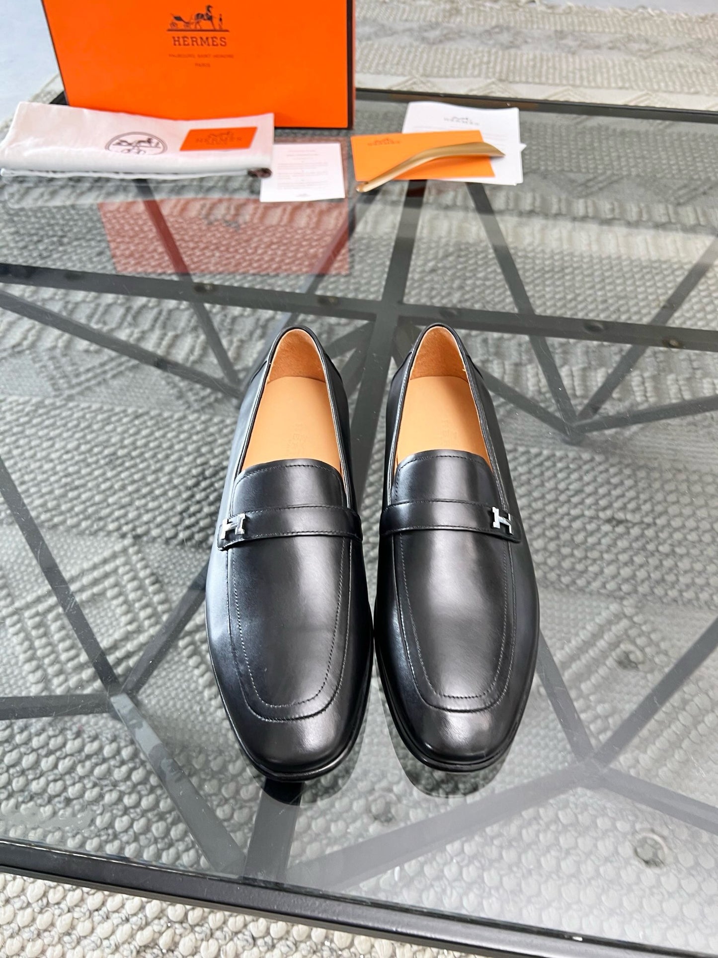 Black Leather Loafers