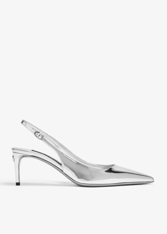 DOLCE & GABBANA Leather slingback pumps