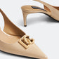 DOLCE & GABBANA Polished calfskin slingbacks