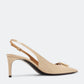 DOLCE & GABBANA Polished calfskin slingbacks