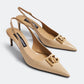 DOLCE & GABBANA Polished calfskin slingbacks