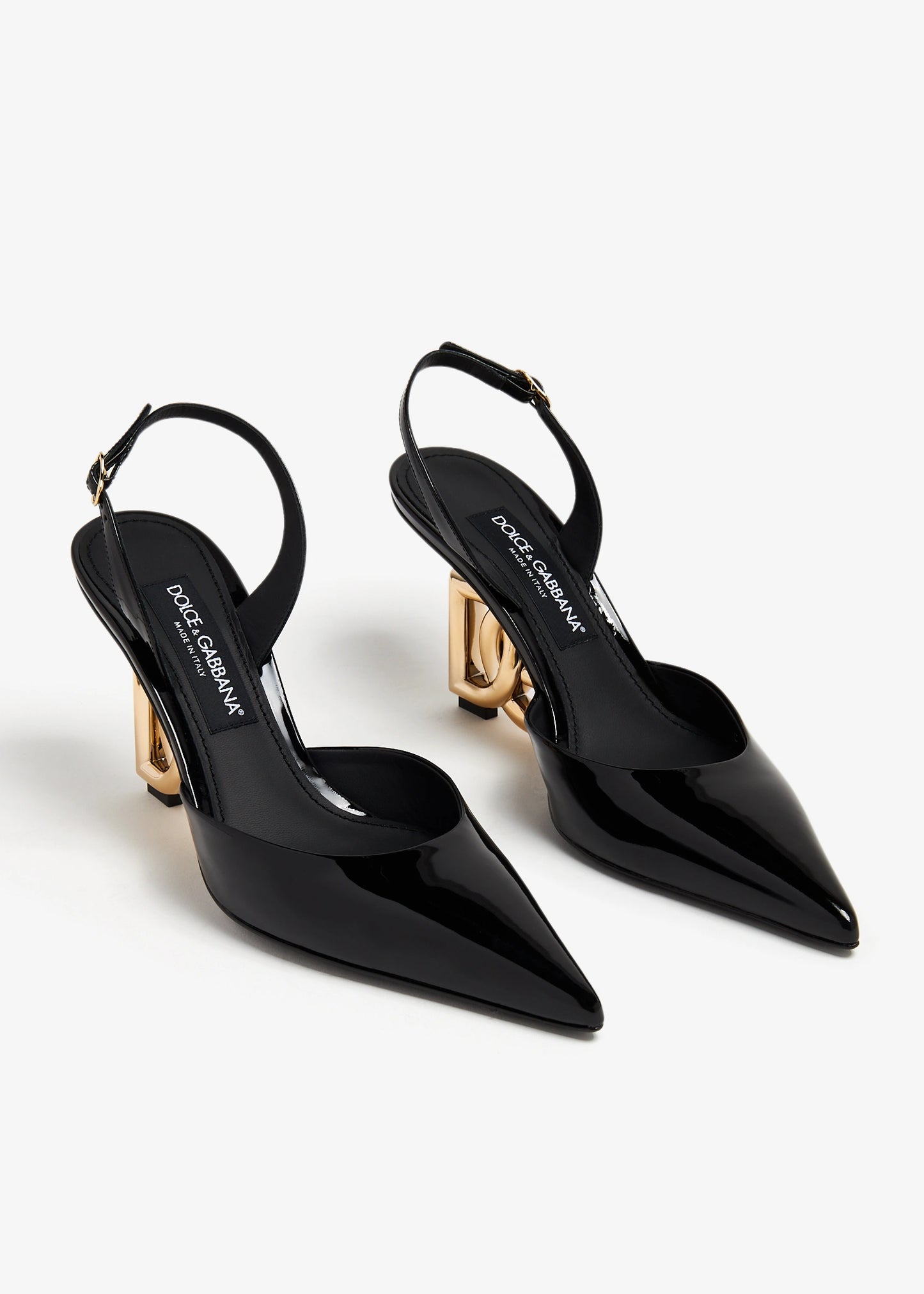 DOLCE & GABBANA Patent leather slingback pumps