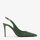 DOLCE & GABBANA Python skin slingback pumps