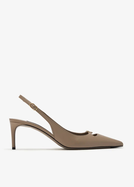 DOLCE & GABBANA DG logo slingback pumps