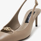 DOLCE & GABBANA DG logo slingback pumps