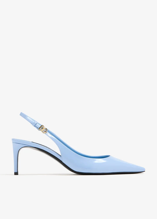 DOLCE & GABBANA Leather slingback pumps