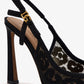 DOLCE & GABBANA Leopard Appliqué Lace Slingbacks