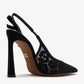 DOLCE & GABBANA Leopard Appliqué Lace Slingbacks